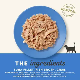Вологий корм для котів Applaws Tuna Fillet with Crab in Broth (тунець з крабом у бульйоні) - мініатюра 2