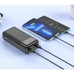 Зовнішній акумулятор Power bank HOCO J72B 30000mAh Повербанк для телефона / Павербанк Чорний - мініатюра 4