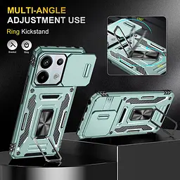 Ударостійкий чохол Camshield Army Ring для Xiaomi Poco X6 / Note 13 Pro 5G Зелений / Light Green - мініатюра 2