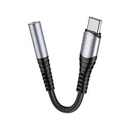 Перехідник USB-C M to 3.5mm F LS33 metal gray HOCO (6931474761163) - мініатюра 4