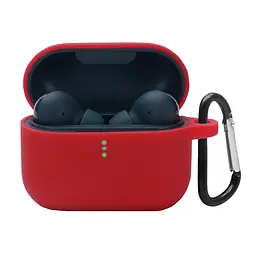 Силіконовий чохол для навушників Xiaomi QCY T10 Pro/T10, Hang Case, червоний, ультратонкий захисний кейс товщиною 2 мм, захист від подряпин, пилу та ударів, компактний, з карабіном для кріплення, ArmorStandart (ARM68427)