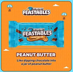 Шоколадний батончик Feastables MrBeast Peanut Butter Milk Chocolate Bar з арахісовою пастою 35 г - мініатюра 4