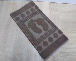 Турецький рушник для ніг Zeron 50х70 Brown щільність 750 г/м2 - мініатюра 4