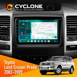 Штатна магнітола Toyota Land Cruiser Prado (120) 2002-2009 AMP Cyclone C9-013 4x64 DSP 4G Cyclone (НФ-00007164)