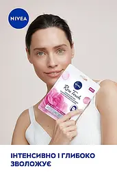 Гіалуронова тканинна маска Nivea Organic Rose з гіалуроновою кислотою та органічною рожевою водою, 28 г - мініатюра 4