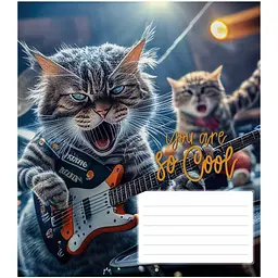 Зошит учнівський Школярик You are so cool, у клітинку, 18 аркушів, ВД-лак, 25 шт. (018-3241K) - мініатюра 4