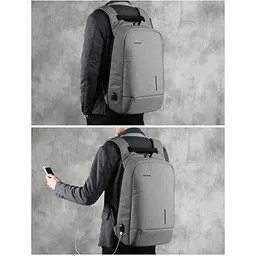 Рюкзак для ноутбука Kingsons 17" laptop backpack Light Grey (KS3149W-D17L) - мініатюра 7