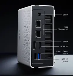 Неттоп Chuwi UBox, White/Black, Ryzen 5 6600H (6x3.3-4.5 GHz), 16Gb Windows 11 Pro, кріплення VESA у комплекті (CWI604) - мініатюра 4