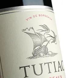 Вино Tutiac Bordeaux AOC, червоне, сухе, 0,75 л - мініатюра 3