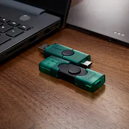 USB флеш накопичувач Kingston 128GB DataTraveler Duo USB 3.2 / Type-C Black/Green (DTDEG2/128GB) - мініатюра 10