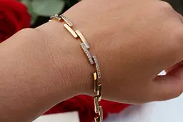 Браслет Xuping Jewelry Шахматка 19 см 6 мм золотистий - мініатюра 2