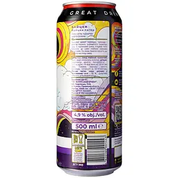 Пиво Volynski Browar Weizen, світле, нефільтроване, 4,9%, з/б, 0,5 л - мініатюра 3