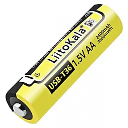 Акумулятор 14500 LiitoKala Li-ion R6 2400mAh USB-T36 1.5V (4шт. АКБ + кабель) - мініатюра 4