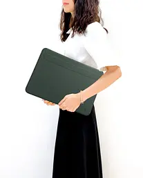 Чохол WiWU Skin Pro II Leather Sleeve Case для MacBook Pro 13 (2016-2019) Forest Green [51487] - мініатюра 4