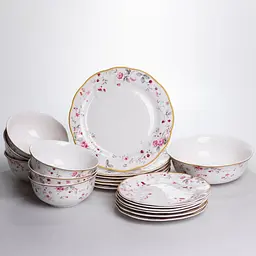 Столовий фарфоровий сервіз на 6 персон Strawberries Yiwu HP-7-716