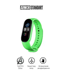 Ремінець ArmorStandart Superhero Edition для Xiaomi Mi Band 7/6/5 Hulk Green (ARM57069) - мініатюра 2