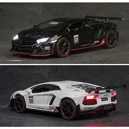 Колекційна металева модель автомобіля TK Group Lamborghini Aventador LP700-4 у широкому обвісі з інерцією, світлом та звуком 1:32 - мініатюра 8