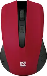 Мишка Defender Accura MM-935 бездротова, 4 кн. до 1600 dpi, червона (52937)