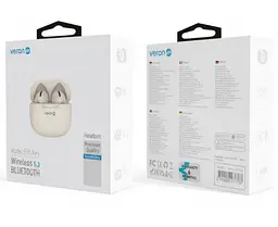 Бездротові навушники TWS Veron E38 Airy Bluetooth 5.3 White (2104618868) - мініатюра 7