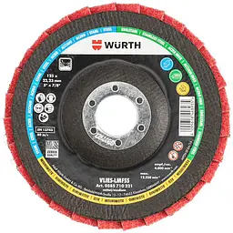Диск пелюстковий Wurth Red Perfect 3D Medium Zebra флісовий D125 22.23 мм (0585710321)