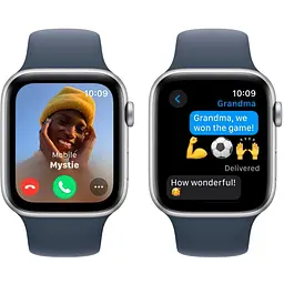Смарт-годинник Apple Watch SE 2 GPS 40mm Silver Aluminium Case with Storm Blue Sport Band M/L (MRE23) - мініатюра 3