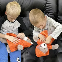 Іграшка м'яка Масік Ведмедик пухнастий у жовтогарячому плащі (МС 080501-05) - мініатюра 4