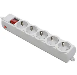 Мережевий фільтр Gembird (SPG5-G-10G-PRO) 3m Grey 16А