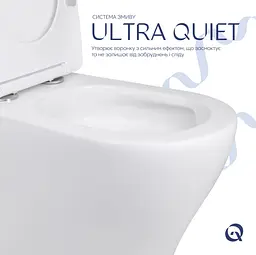 Унітаз підлоговий Qtap Virgo Ultra Quiet з сидінням Slim Duroplast/ Soft-close/ Quick Release QT18226092AW - мініатюра 4