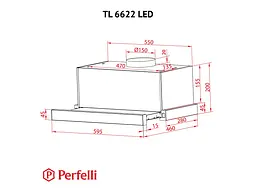 Витяжка Perfelli TL 6622 BL 1000 LED - мініатюра 12