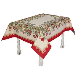 Скатертина гобеленова Прованс Різдвяні іграшки 135×140 см (47031) - мініатюра 2
