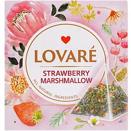 Чай зелений Lovare Strawberry marshmallow 30 г (15 шт. х 2 г) (806911) - мініатюра 3