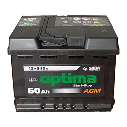 Автомобільний акумулятор Optima AGM 6СТ-60 12В 60Аг 640А - мініатюра 2