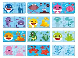 Пазл Baby Shark З'єднай кольори, DoDo, 12 ел.