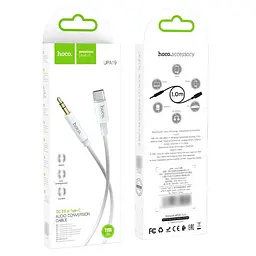 AUX кабель Hoco UPA19 Type-C to Jack 3.5 1 м сріблястий - мініатюра 5