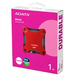Портативний SSD ADATA SD620 1TB USB 3.2 520/460Mb/s Red (SD620-1TCRD) - мініатюра 2