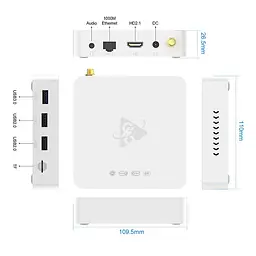 Смарт ТВ приставка H96 Max M12 4/64 Гб Smart TV Box Android TV - мініатюра 6