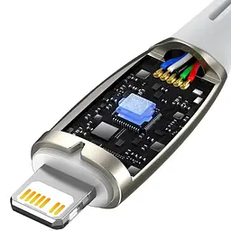 Дата кабель Baseus Glimmer Series Fast Charging Data Cable Type-C to Lightning 20W 1m (CADH000001) White - мініатюра 4
