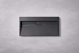 Умивальник VBI Este підвісний без отвору під змішувач 90x46 см black VBI-019920
