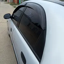 Дефлектори вікон вітровики для Daewoo Lanos 1998- Широкі 4 шт (Auto Clover) - мініатюра 2