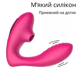 Вібратор з вакуумною стимуляцією I’MCUM DoubleLick Pro Фіолетовий (IM-KCD210-purple) - мініатюра 7