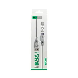 Кабель Aspor AC-07 USB – Type-C 2.4A/1м- білий