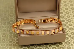 Браслет Xuping Jewelry Пунктир 20 см 7 мм золотистий