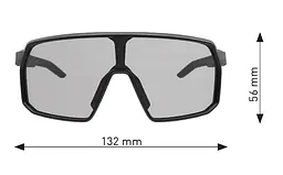 Окуляри фотохромні CRATONI Skyvision Photochromic black matt з синіми дзеркальними лінзами - мініатюра 3