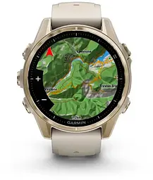 Смарт-годинник Garmin Fenix 8 43mm AMOLED Sapphire Soft Gold w. Fog Gray/Dark Sandstone S. Band (010-02903-10/11/18) - мініатюра 6
