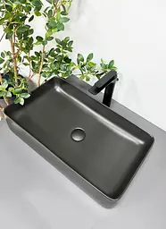 Умивальник VBI Triest black matt накладний VBI-012701, Чорний матовий - мініатюра 3