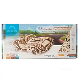 Механічний 3D Пазл Ukrainian Gears Дрифт Кобра гоночний автомобіль, 370 елементів (70161) - мініатюра 8