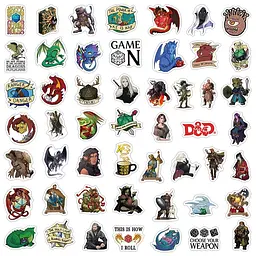Стікерпак GeekLand DnD Dungeons&Dragons 50 штук - мініатюра 2