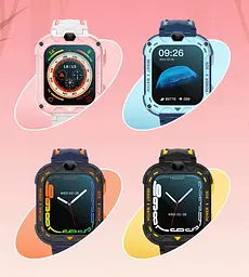 Дитячий годинник телефон Lemfo R8 на Android з 16GB пам'яті, дзвінками від сім карти, GPS, камерою, WhatsApp, TikTok, Google та функцією прослуховування Помаранчевий - мініатюра 6