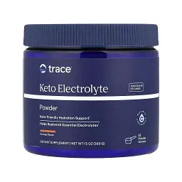 Вітамінно-мінеральний комплекс Trace Електроліти-кето, смак апельсина, Keto Electrolyte Powder, 369 г (TMR00910)