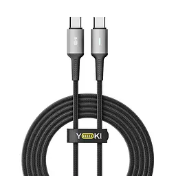 Кабель для заряджання та обміну даними Yoki YK-PO70 POWER Series Type-C to Type-C 100W 5A/20V 2 м Чорний